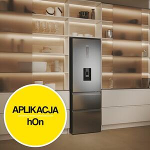 Lodówka HAIER HTW5618DWMG No Frost 185cm Inox