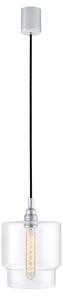 LAMPA wisząca LONGIS IV 10552109 Kaspa szklana OPRAWA zwis przezroczysty czarny - przezroczysty || czarny || chrom