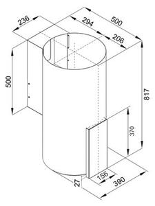 Okap VDB MAH Glass C2H Czarny 680m3/h 61 dB klasa A