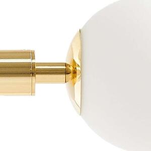 Modernistyczna LAMPA wisząca CUMULUS 10752145 Kaspa metalowa OPRAWA szklane kule balls ZWIS molekuły złote białe - Złote