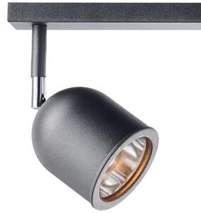 Regulowana LAMPA sufitowa SPARK 50788308 Kaspa reflektorowa OPRAWA metalowy plafon na listwie grafitowe - grafit | antracyt