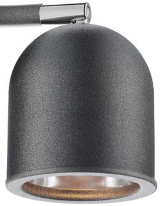 Sufitowa LAMPA plafon SPARK 50790608 Kaspa metalowa OPRAWA półokrągłe reflektorki regulowane na listwie grafitowe - grafit | antracyt