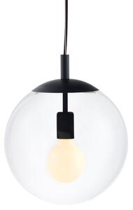 Wisząca LAMPA skandynawska ALUR 10735302 Kaspa kulista OPRAWA szklany ZWIS hygge kule balls przezroczyste czarne - czarny
