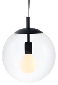 Wisząca LAMPA hygge ALUR 10734302 Kaspa skandynawska OPRAWA kulisty ZWIS szklane kule balls przezroczyste czarne - czarny