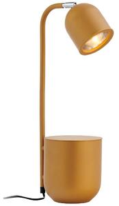Biurkowa LAMPKA stołowa BOTANICA 40847114 Kaspa metalowa LAMPA stojąca doniczka regulowana dekoracyjna musztardowa - żółty
