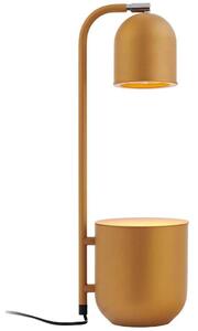 Biurkowa LAMPKA stołowa BOTANICA 40847114 Kaspa metalowa LAMPA stojąca doniczka regulowana dekoracyjna musztardowa - żółty