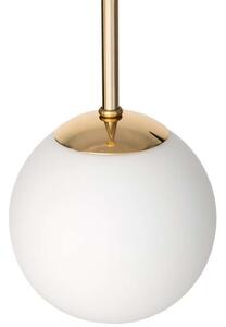 LAMPA wisząca LAMIA 11024405 Kaspa szklana OPRAWA modernistyczna ZWIS na listwie kule balls złote białe czarne - biały