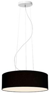 LAMPA wisząca SPACE 11052102 Kaspa abażurowa OPRAWA okrągła ZWIS klasyczny czarny biały - czarny