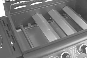 Grill ogrodowy gazowy ACTIVA Dakota III 4+1 19784GD 12.8 kW (4 x 3.2 kW + 3.2 kW) 64 x 40 cm