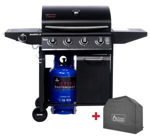 Grill ogrodowy gazowy ACTIVA Dakota III 4+1 19784GD 12.8 kW (4 x 3.2 kW + 3.2 kW) 64 x 40 cm