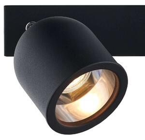 Regulowana LAMPA sufitowa SPARK 50794402 Kaspa reflektorowa OPRAWA metalowy plafon na listwie czarne - czarny