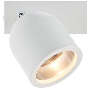 Plafon LAMPA sufitowa SPARK 50785601 Kaspa metalowa OPRAWA regulowane kopuły reflektorki na listwie białe - biały