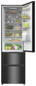 Lodówka HISENSE RM469N4AFD1 3D No Frost 200cm Czarna SmartFresh Licowane drzwi Metal Tech Cooling Funkcja Convert