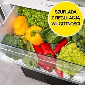 Lodówka HISENSE RM469N4AFD1 3D No Frost 200cm Czarna SmartFresh Licowane drzwi Metal Tech Cooling Funkcja Convert