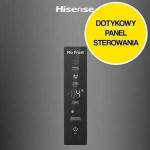 Lodówka HISENSE RM469N4AFD1 3D No Frost 200cm Czarna SmartFresh Licowane drzwi Metal Tech Cooling Funkcja Convert