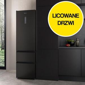 Lodówka HISENSE RM469N4AFD1 3D No Frost 200cm Czarna SmartFresh Licowane drzwi Metal Tech Cooling Funkcja Convert