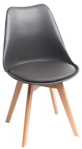 MebleMWM Krzesło skandynawskie 53E-7 | Popiel | Drewniane nogi | Outlet