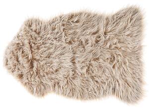 Dekoracyjny dywanik narzuta sztuczna skóra futro owcze beżowy Mungo Beliani