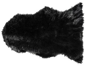 Dekoracyjny dywanik narzuta sztuczna skóra futro owcze czarny Mungo Beliani