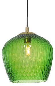 LAMPA wisząca VENUS 11012113 Kaspa loftowa OPRAWA szklany zwis czarny zielony - zielony