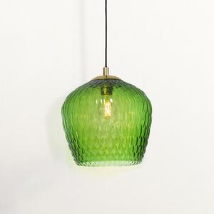 LAMPA wisząca VENUS 11012113 Kaspa loftowa OPRAWA szklany zwis czarny zielony - zielony