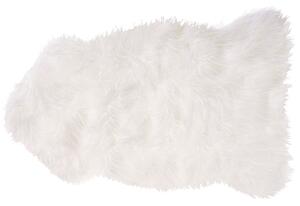 Dekoracyjny dywanik narzuta sztuczna skóra futro owcze biały Mungo Beliani