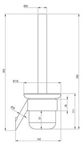 Szczotka WC DEANTE Silia ADI F711 Stalowy
