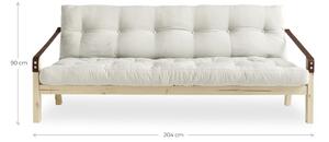 Sofa rozkładana z ciemnoszarym obiciem Karup Design Poetry Natural/Slate Grey
