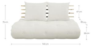 Sofa rozkładana Karup Design Shin Sano Natural Clear/Beige