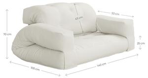 Sofa rozkładana z beżowym obiciem Karup Design Hippo Linen