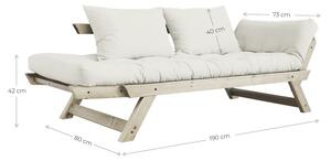 Sofa rozkładana z jasnobeżowym pokryciem Karup Design Bebop Natural