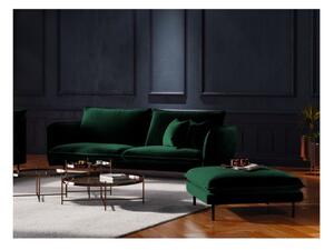Zielona aksamitna sofa Cosmopolitan Design Vienna, 160 cm