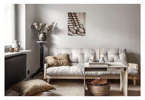 Sofa rozkładana z ciemnoczerwonym obiciem Karup Design Indie Natural/Bordeaux