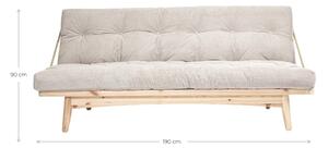 Sofa rozkładana ze sztruksową tapicerką Karup Design Folk Raw/Natural