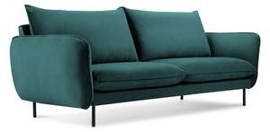 Ciemnozielona aksamitna sofa Cosmopolitan Design Vienna, 160 cm