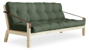 Sofa rozkładana z zielonym obiciem Karup Design Poetry Natural/Olive Green