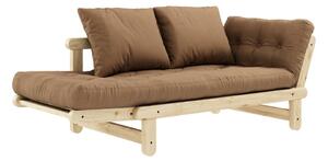 Sofa rozkładana z brązowym pokryciem Karup Design Beat Natural/Mocca