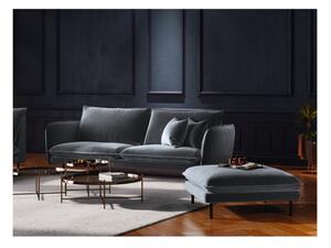 Szara aksamitna sofa Cosmopolitan Design Vienna, 230 cm