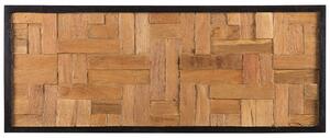 Drewniana dekoracja ścienna w ramie 100 x 40 cm drewno tekowe obraz Toluca Beliani