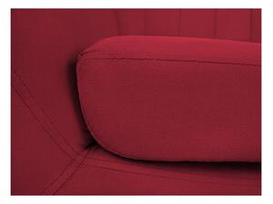 Czerwona aksamitna sofa Mazzini Sofas Sardaigne, 158 cm