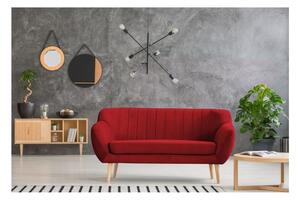 Czerwona aksamitna sofa Mazzini Sofas Sardaigne, 158 cm