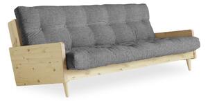 Sofa rozkładana z szarym obiciem Karup Design Indie Natural Granite/Grey
