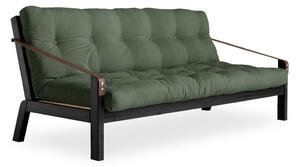 Sofa rozkładana z zielonym obiciem Karup Design Poetry Black/Olive Green