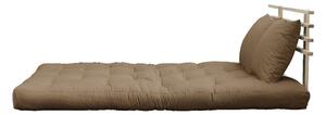 Sofa rozkładana z brązowym obiciem Karup Design Shin Sano Natural/Mocca