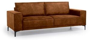 Koniakowa sofa z imitacji skóry 224 cm Copenhagen – Scandic