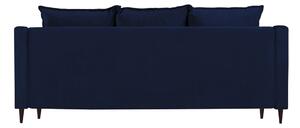 Niebieska rozkładana sofa ze schowkiem Mazzini Sofas Freesia, 215 cm