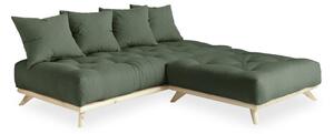 Sofa z zielonym obiciem Karup Design Senza Natural/Olive Green
