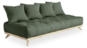 Sofa z zielonym obiciem Karup Design Senza Natural/Olive Green