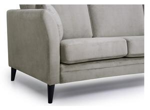 Beżowa aksamitna sofa Scandic Eden, 237 cm