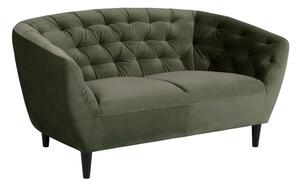 Zielona aksamitna sofa Actona Ria, 150 cm